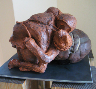 Pietá – Terracotta, Kiesel, Stahl 2008